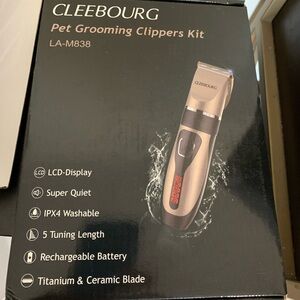 CLEEBOURG Pet Grooming Clippers Kit NIB